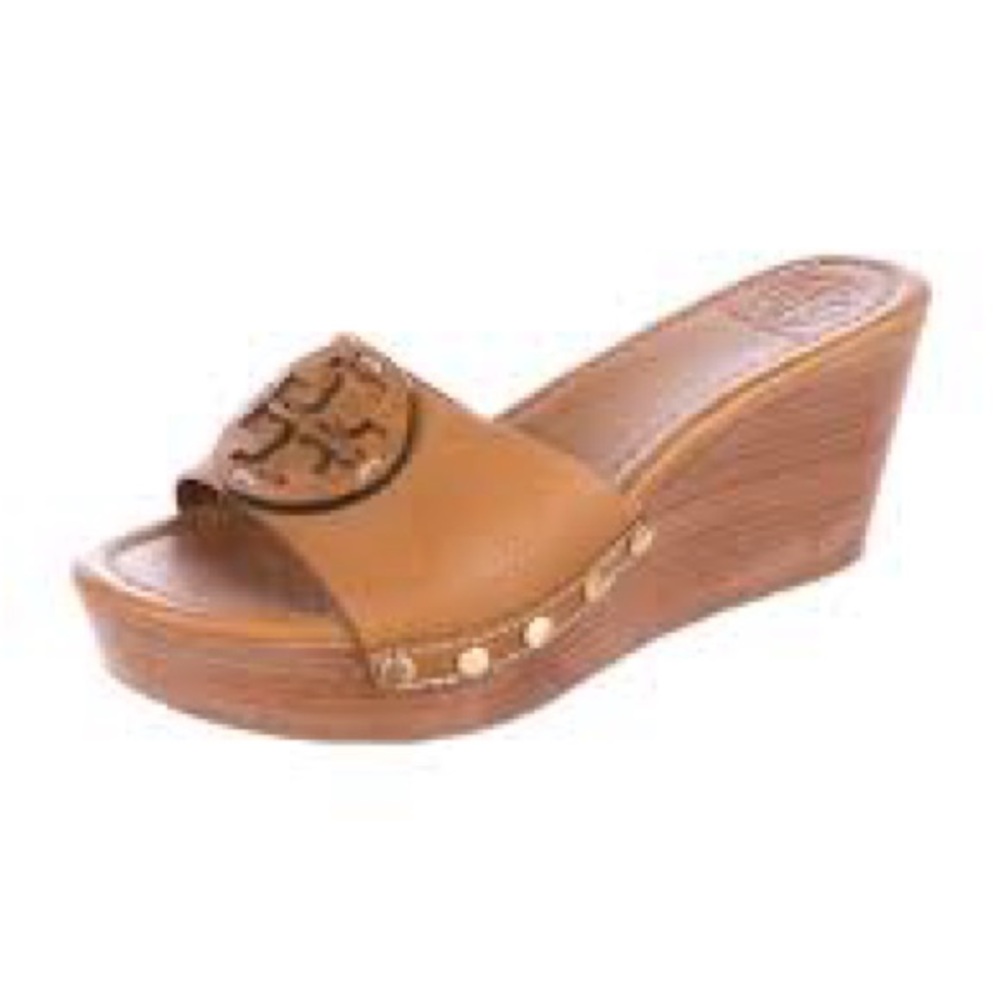 Tory Burch Patti Wedge Sandals Mules size 7